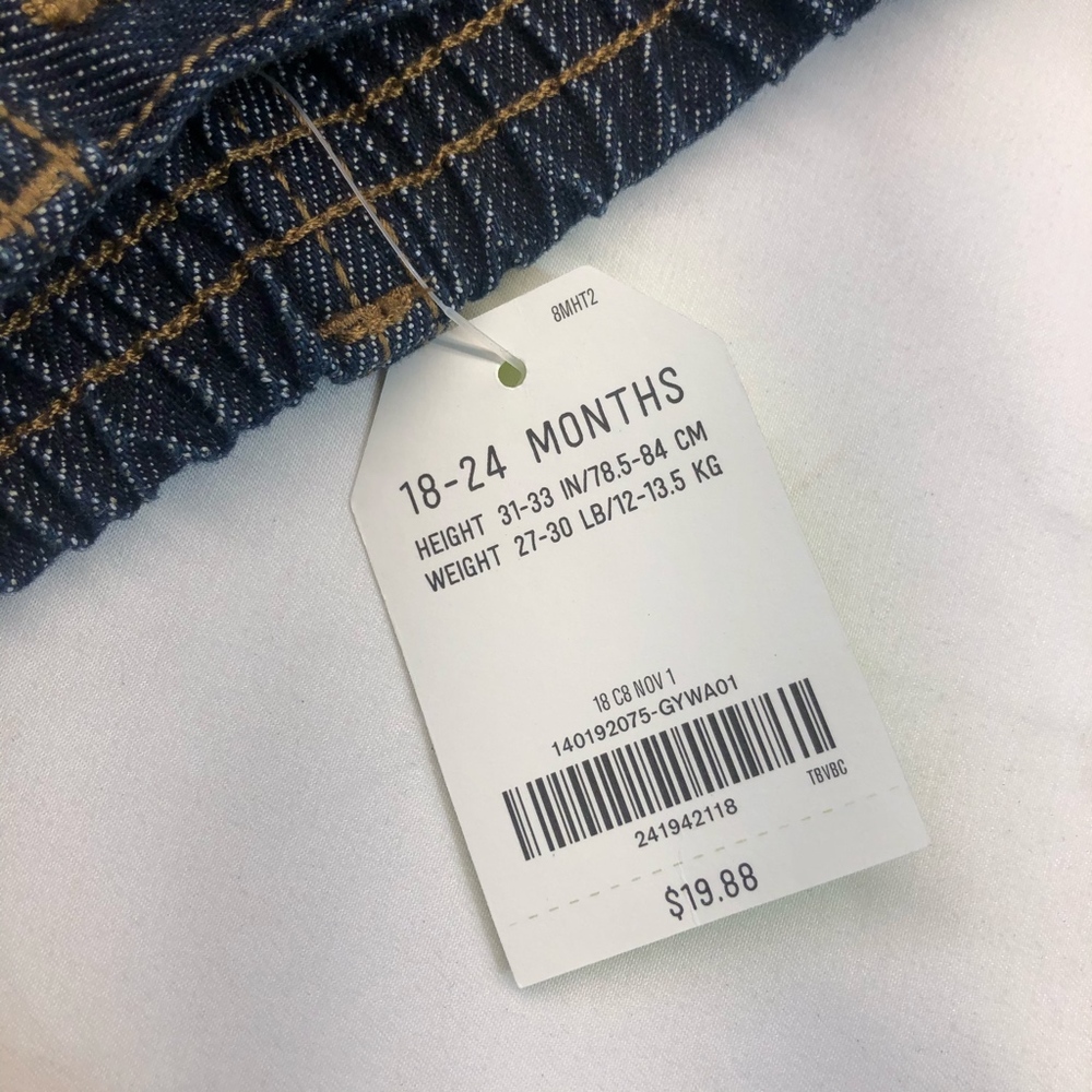 Crazy 8 Baby Boys Dark Wash Bootcut Denim Jeans - Picture 5 of 7